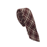 Suitsupply Luxury Tie Necktie Plaid Check Wool Made In Italy, back view, image 2 of 8