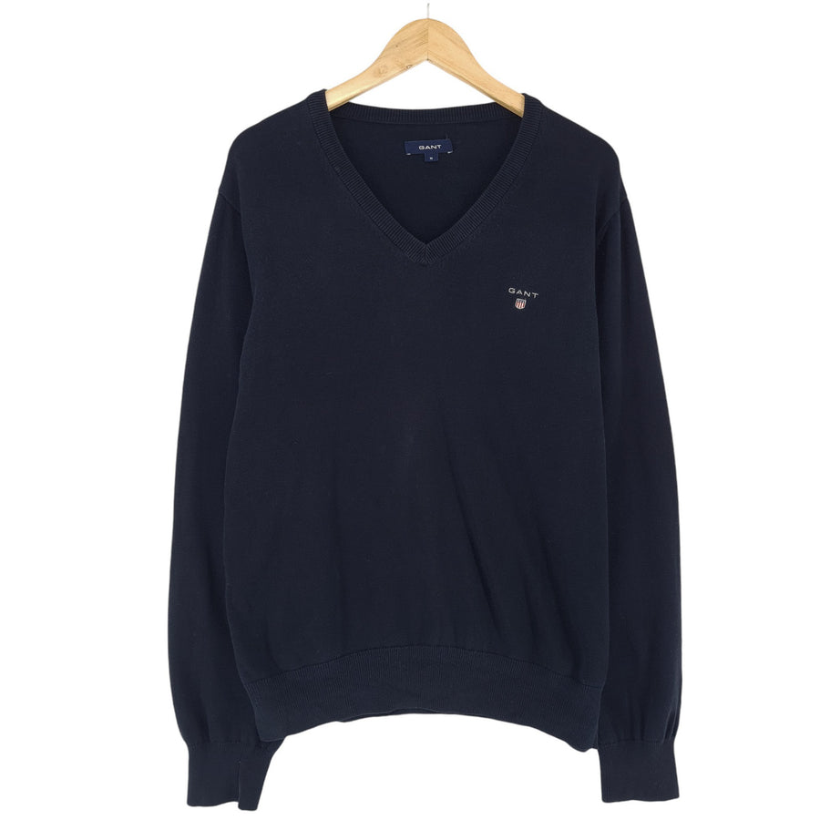 GANT Jumper Sweater Men Black Cotton Size M