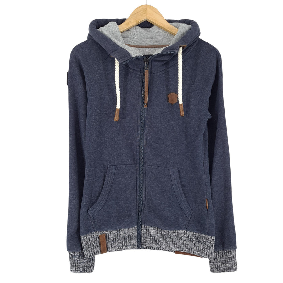 Naketano Hoodie Hooded Jumper Women Blue Cotton Size S