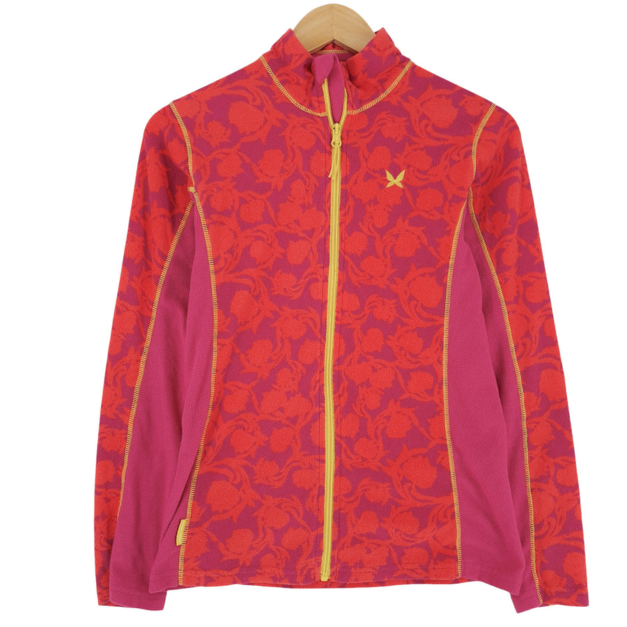 Kari Traa polaire veste Hiking Camping Femme rouge motif Fair Isle taille S