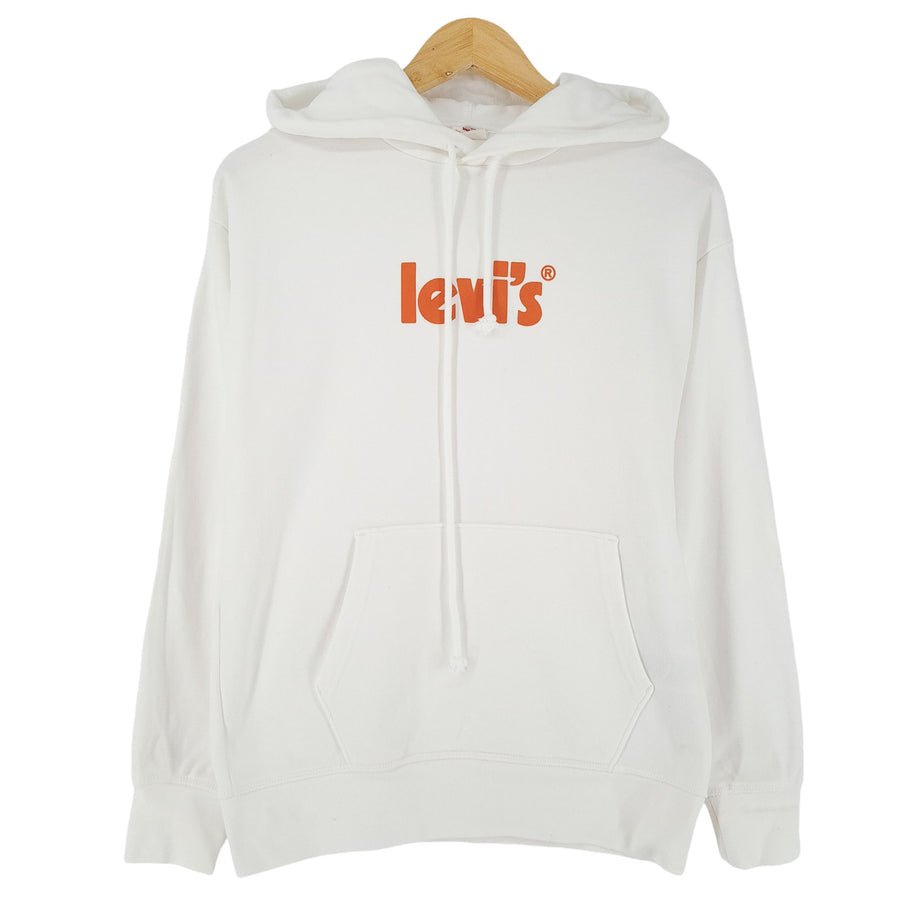 Levi's felpa con cappuccio maglione Donna bianco comoda oversize taglia XS