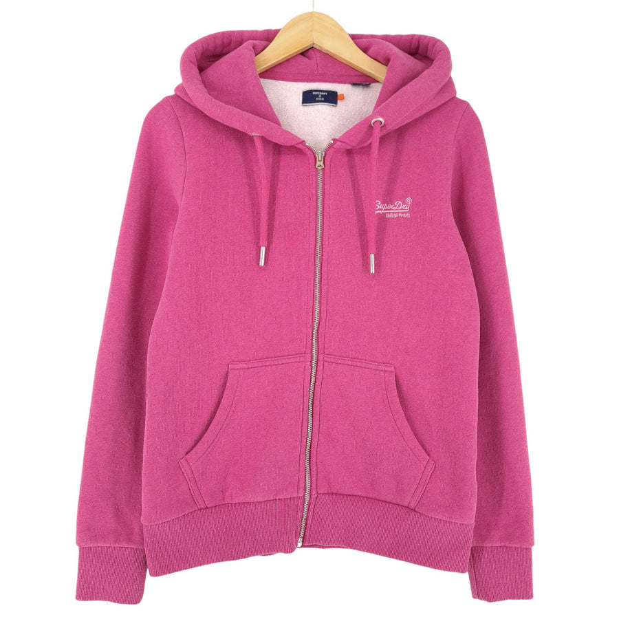Superdry sweat à capuche pull Femme Pink coton taille 10 EU 38