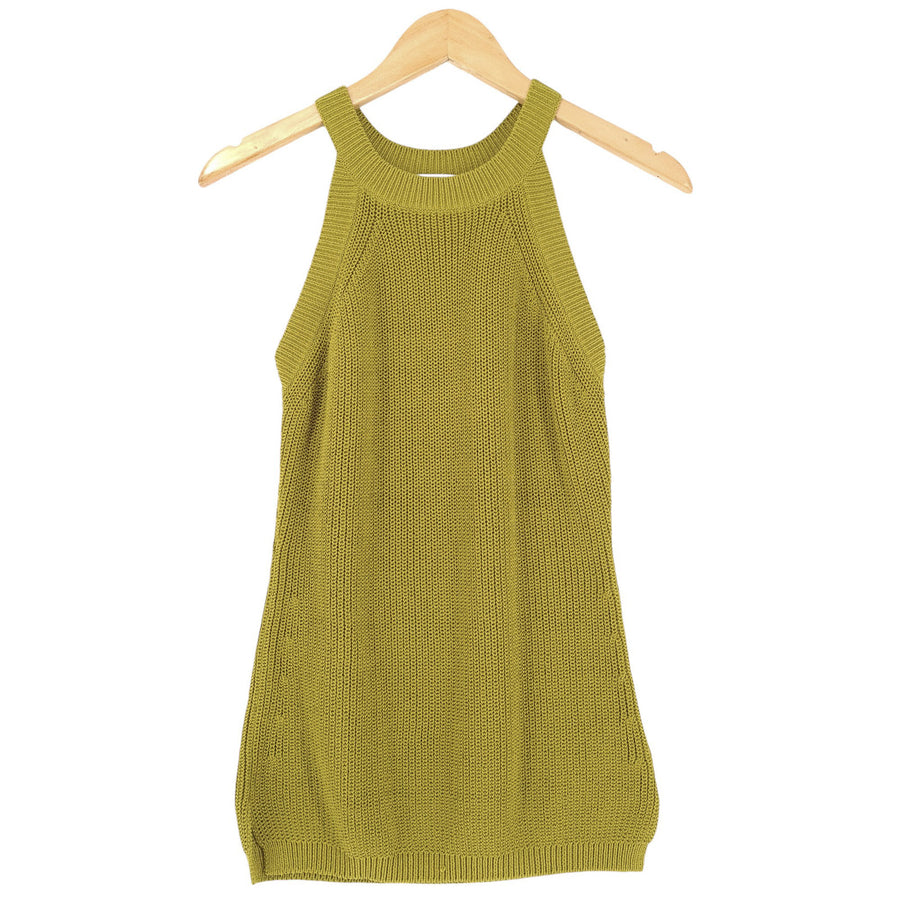 Suistudio pull Femme gilet vert coton Luxury taille XS