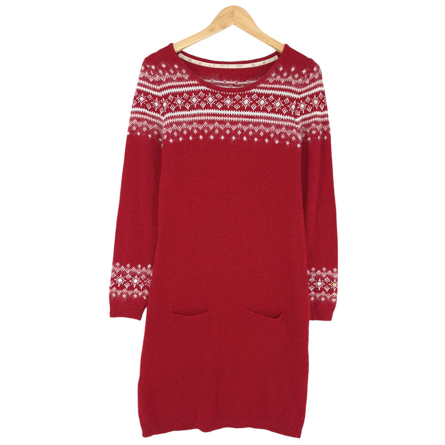 Vintage Nordic pull Norway motif Fair Isle Long Femme taille XS