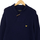 Lyle & Scott Jumper Sweater Men Blue Lambswool Size M, back view, image 2 of 8