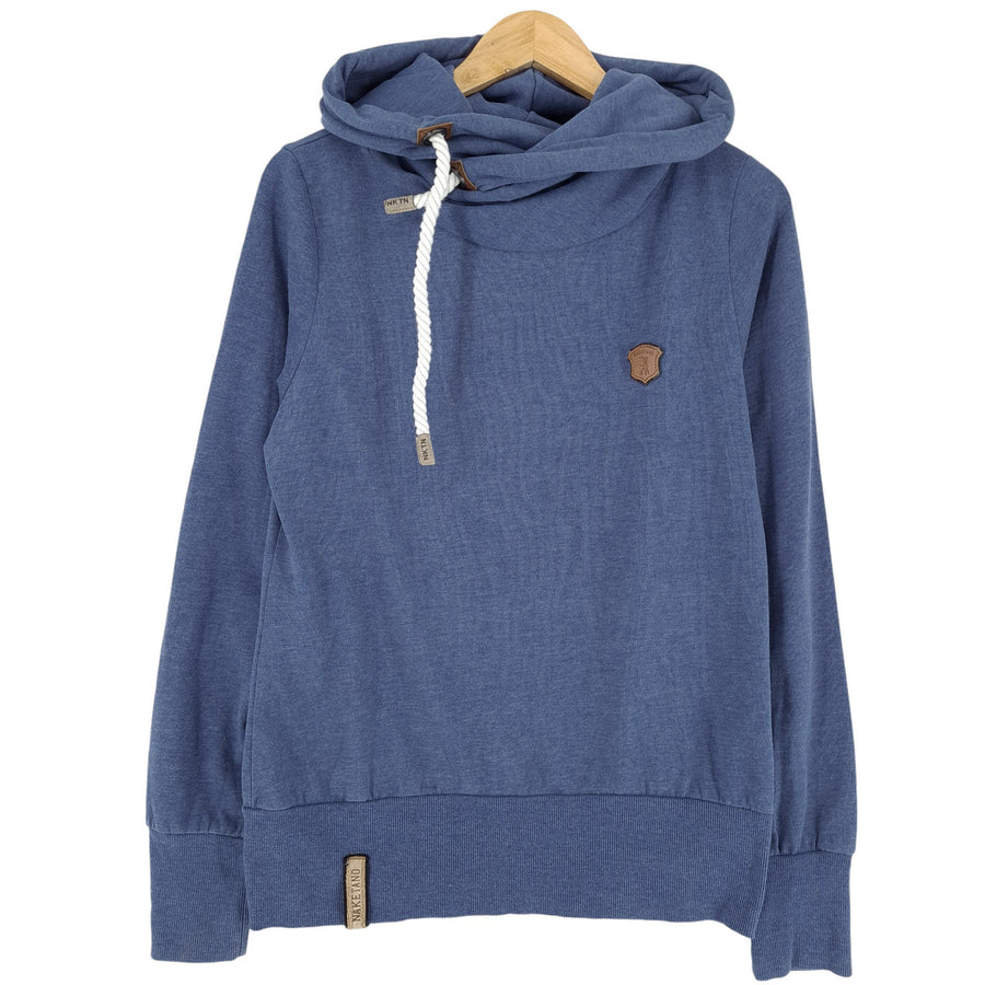 Naketano sweat à capuche pull Femme coton bleu taille L