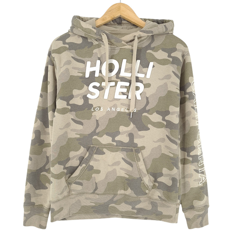 Hollister felpa con cappuccio maglione Donna Multicoloured Camouflage taglia XS