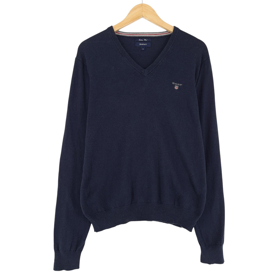 GANT Jumper Sweater Men Blue Wool Cotton Size M