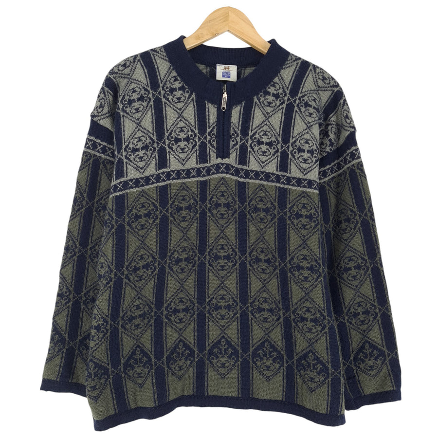 Vintage Skjaeveland Nordic pull Norway motif Fair Isle Rare taille M