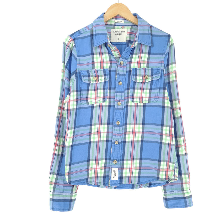 Vintage Abercrombie & Fitch Herrenhemd kariert Flanell Lumberjack Größe S