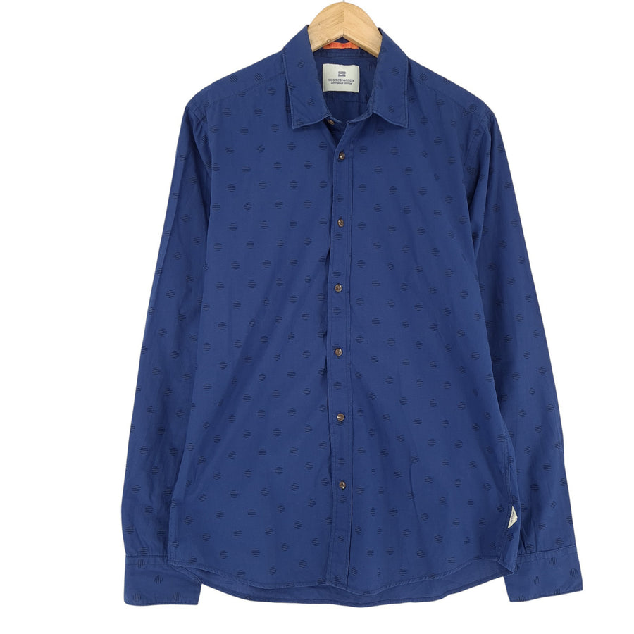 Scotch & Soda Men Shirt Blue Cotton Size L