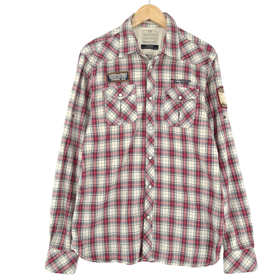 Scotch & Soda męska koszula w kratę flanela Lumberjack Snap Button rozmiar L