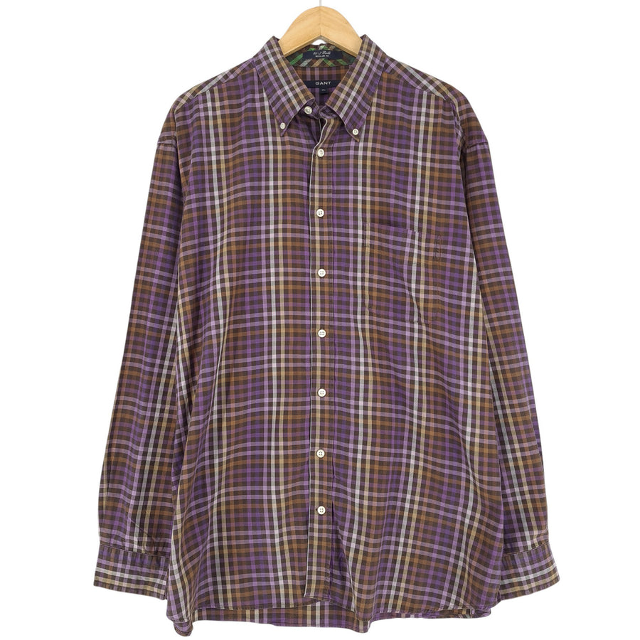 GANT męska koszula 80s Twill bawełna w kratę rozmiar XL