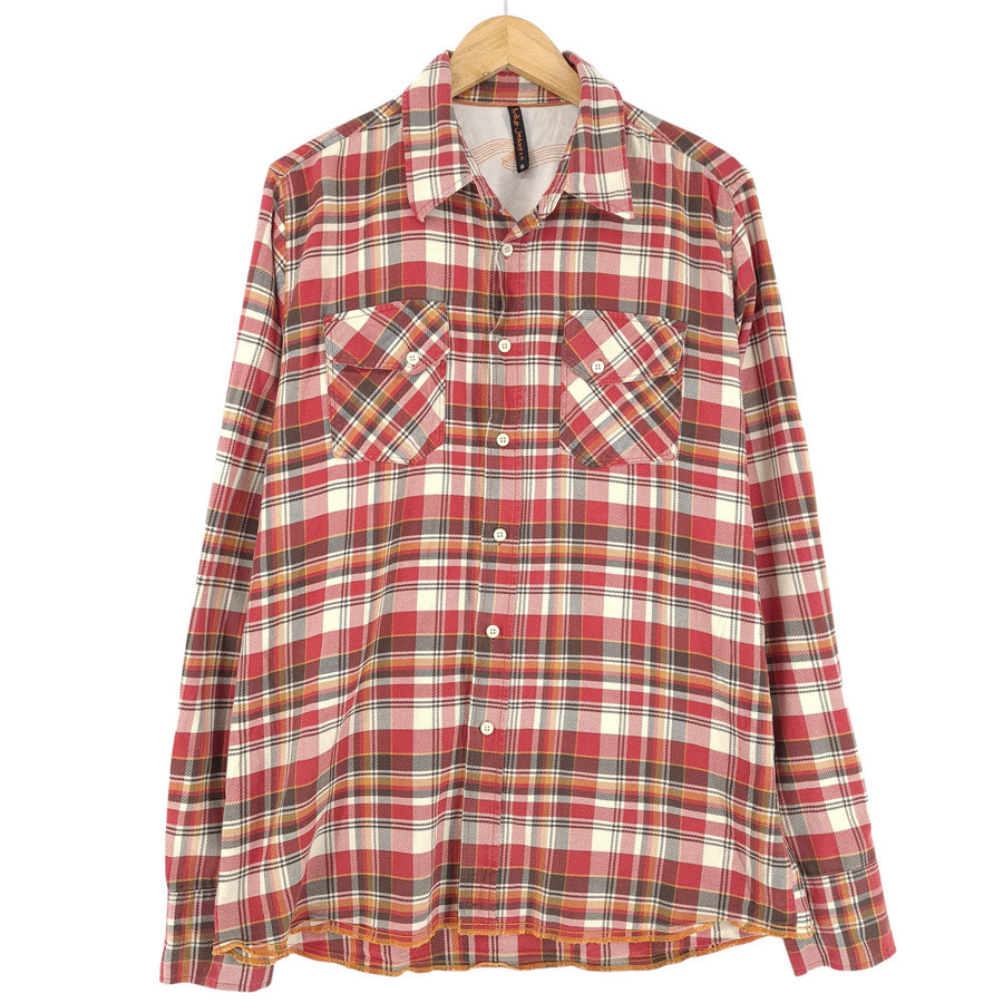 Vintage Nudie chemise homme à carreaux flanelle coton Lumberjack taille XL