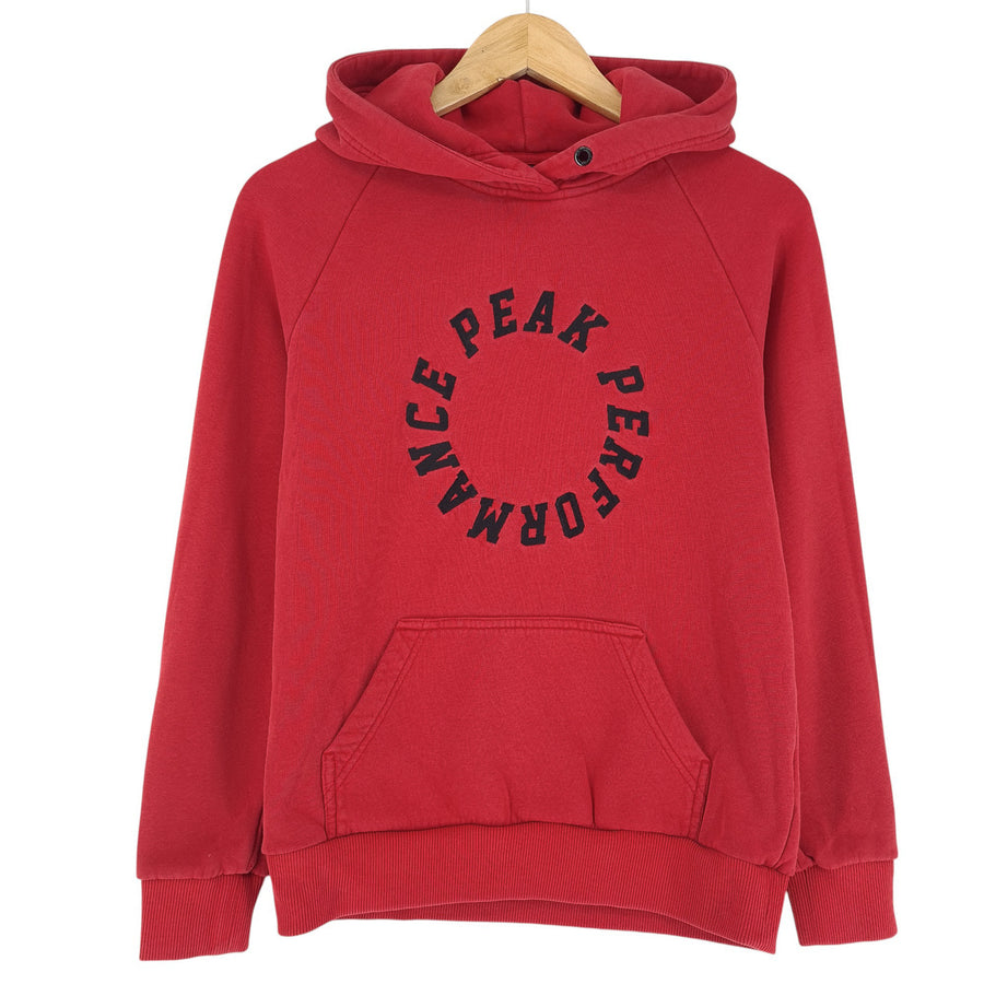 Peak Performance sweat à capuche pull Femme coton rouge taille S