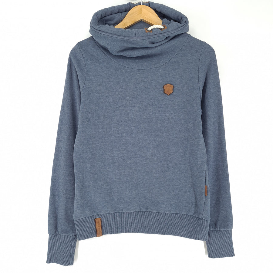 Naketano sweat à capuche pull Femme coton bleu taille M