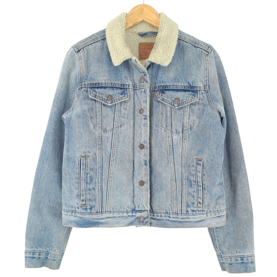 Vintage Levi's Sherpa denim Trucker veste Femme coton bleu taille L