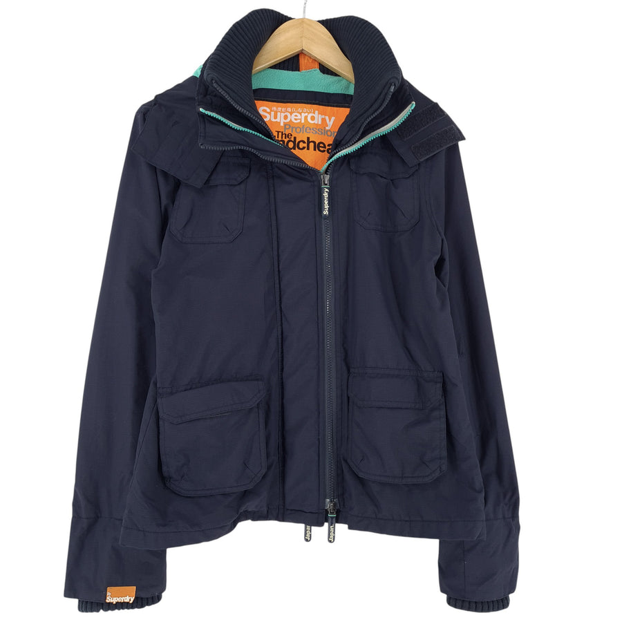 Superdry veste Femme Windcheater coton stretch bleu à capuche taille M