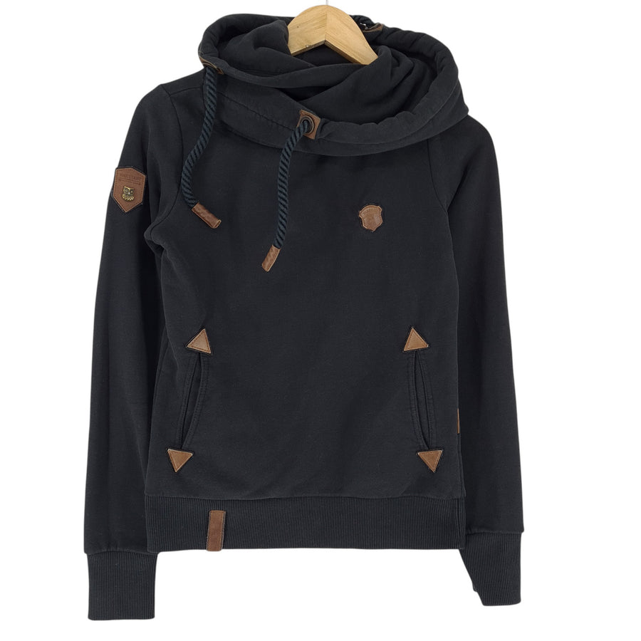 Naketano sweat à capuche pull Femme coton noir taille XS