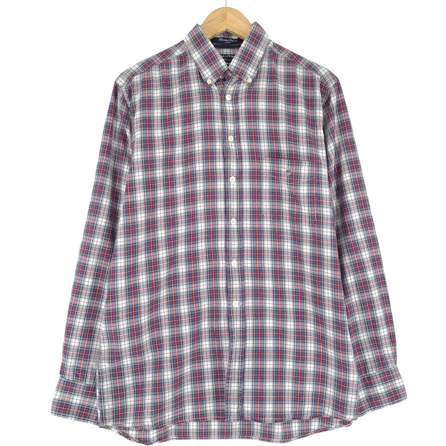 GANT Herrenhemd Thornton Oxford kariert Flanell Baumwolle Größe M