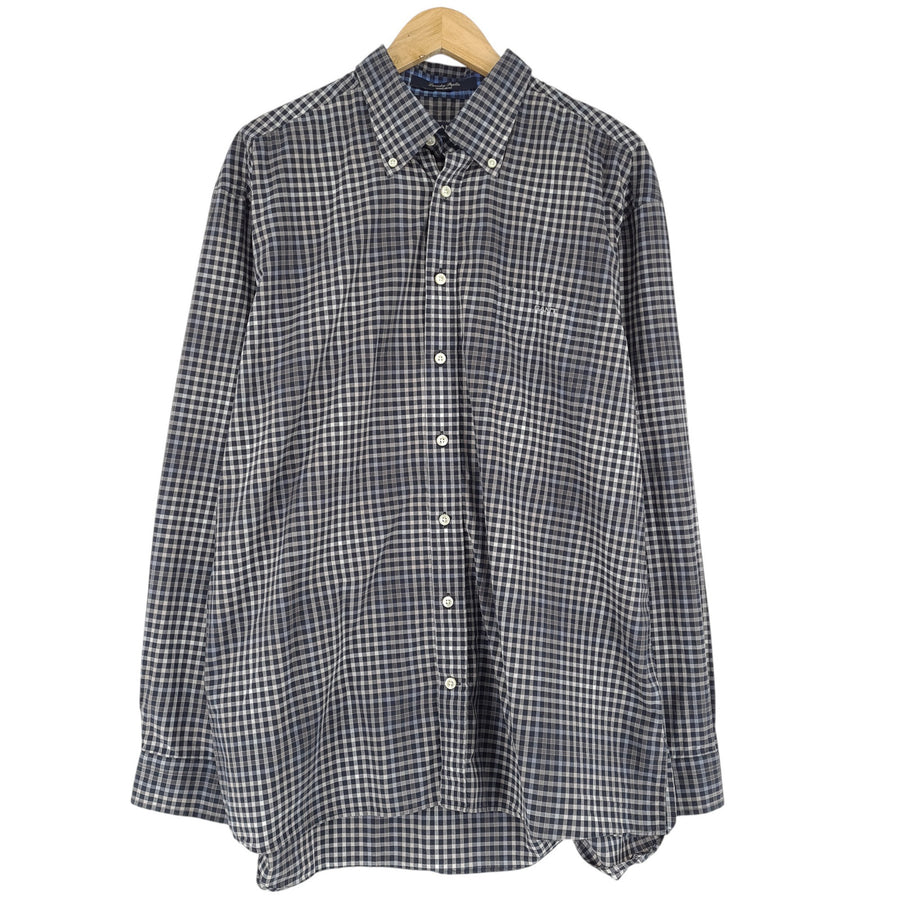 GANT Herrenhemd Loundry Poplin karierte Baumwolle Größe XL