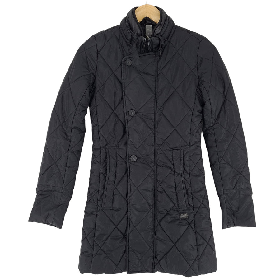 Vintage G-Star Quilted veste Femme noir coupe slim taille XS