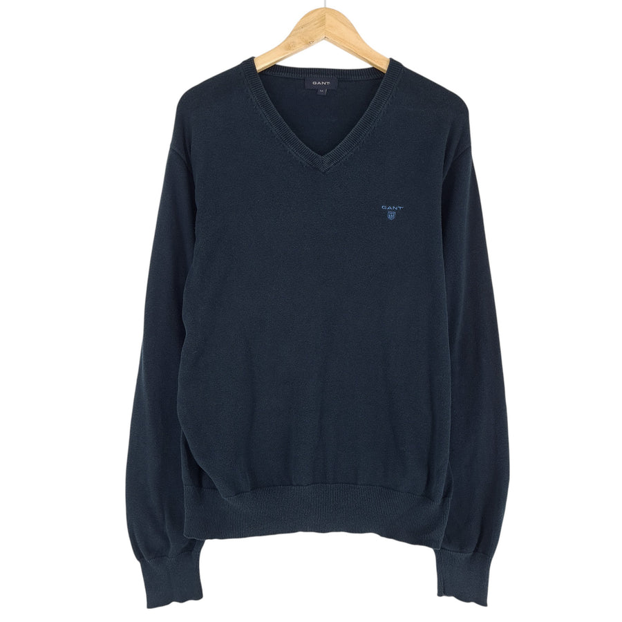 GANT Jumper Sweater Men Blue Cotton Size M