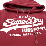 Vintage Superdry Hoodie Hooded Jumper Men Red Cotton Size S, detail view 3, image 5 of 7