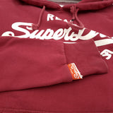 Vintage Superdry Hoodie Hooded Jumper Men Red Cotton Size S, detail view 5, image 7 of 7
