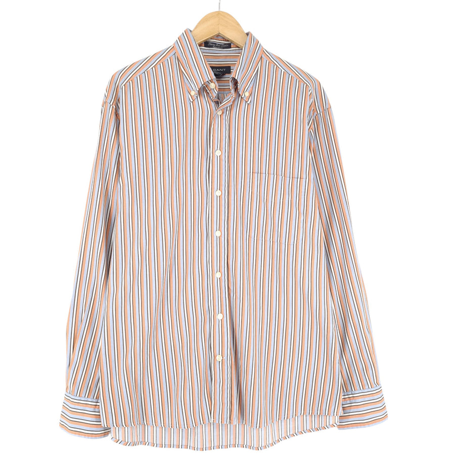 Vintage GANT Herrenhemd Liberty Bell Poplin gestreift Baumwolle Größe L