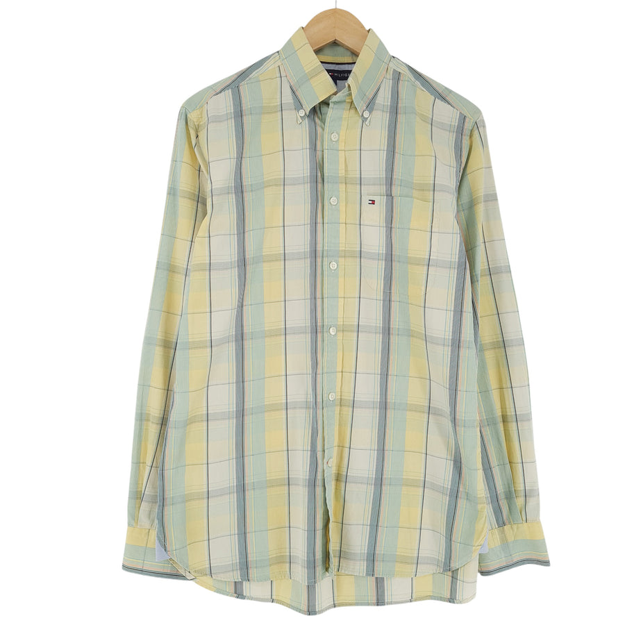 Vintage Tommy Hilfiger męska koszula w kratę flanela bawełna rozmiar S