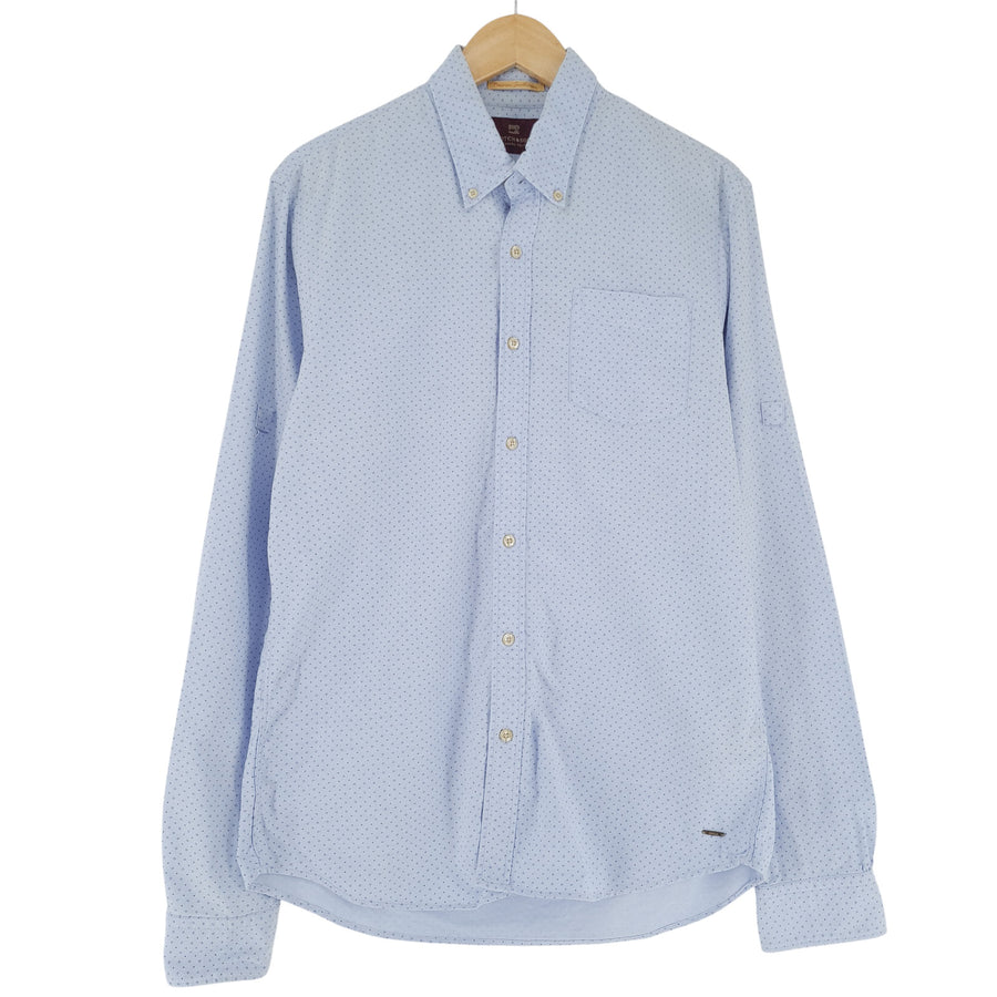 Scotch & Soda Herrenhemd blaue Baumwolle Größe L