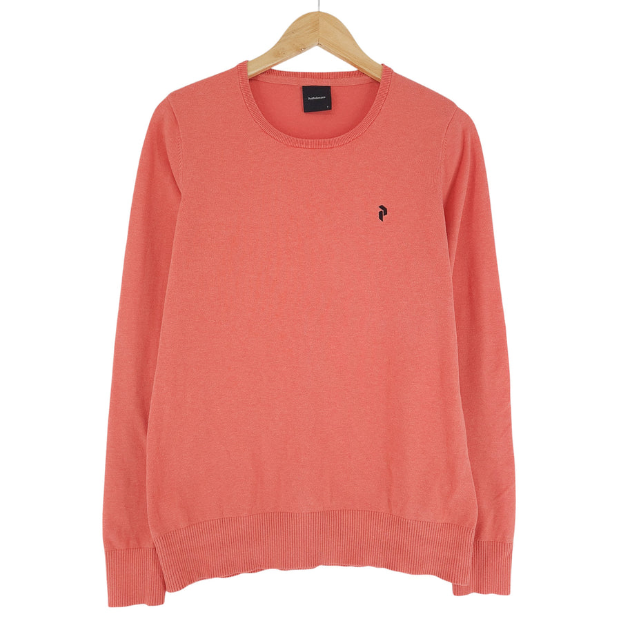 Peak Performance Jumper Sweater Women Orange Cotton Size L