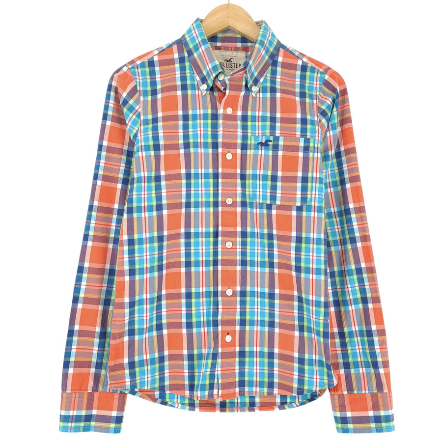 Vintage Hollister Herrenhemd kariert Flanell Baumwolle Größe S