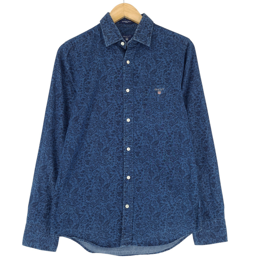 GANT męska koszula niebieski Seasonal Indigo Floral rozmiar S 15.9736842105263