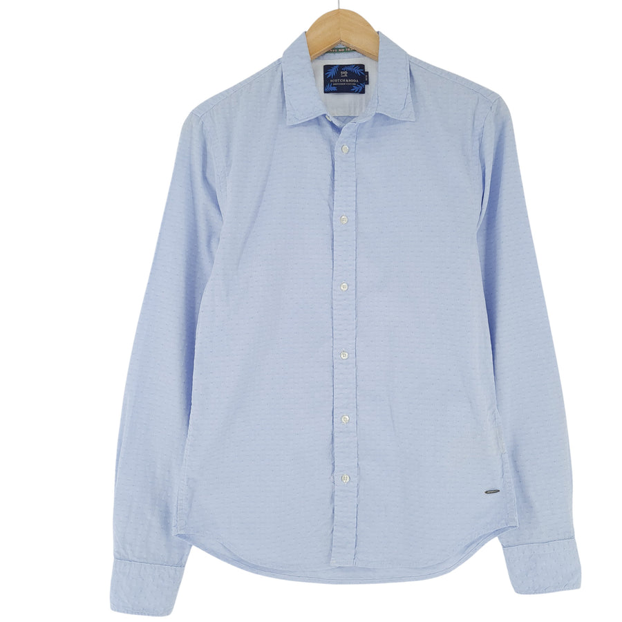 Scotch & Soda Men Shirt Blue Cotton Size S