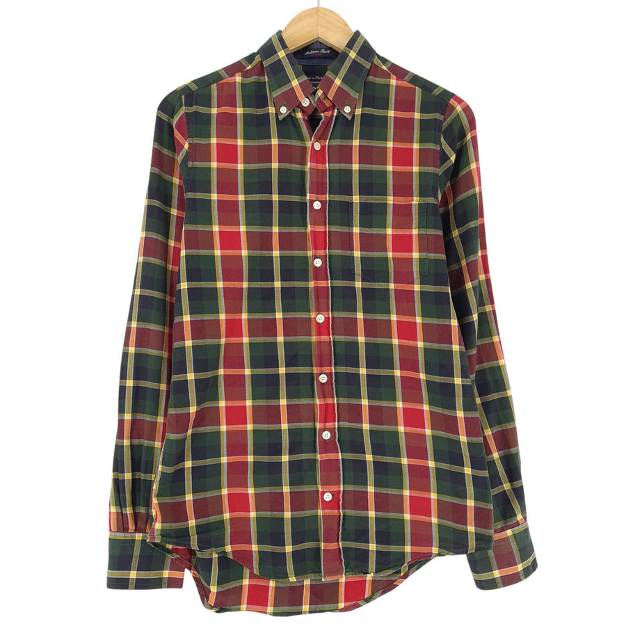 GANT Herrenhemd Midtown Twill tailliert kariert Flanell Baumwolle Größe S