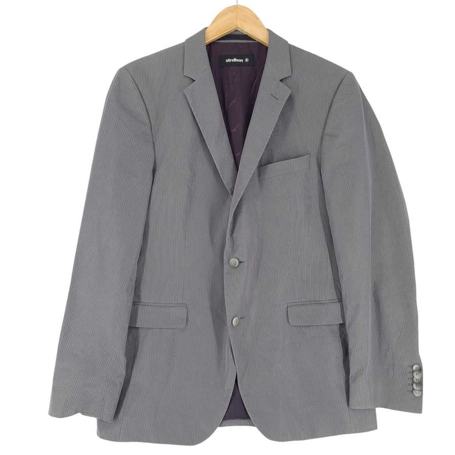 Strellson Blazer Jacket Cotton Silk Grey Size EU 50 UK/US 40