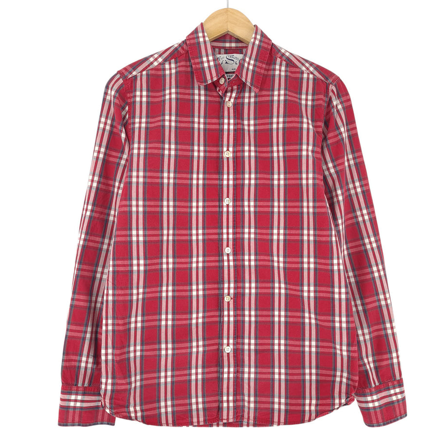 Vintage Levi's męska koszula czerwony klasyczne Fit w kratę flanela bawełna rozmiar S