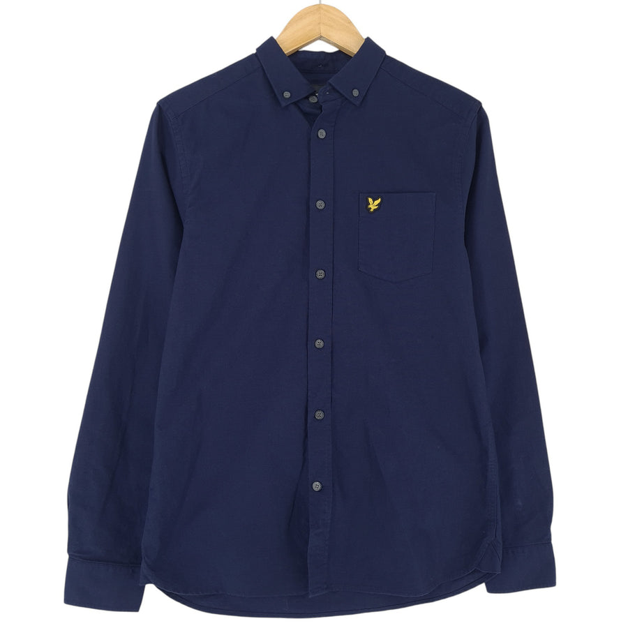 Vintage Lyle & Scott Herrenhemd blaue Baumwolle Größe S