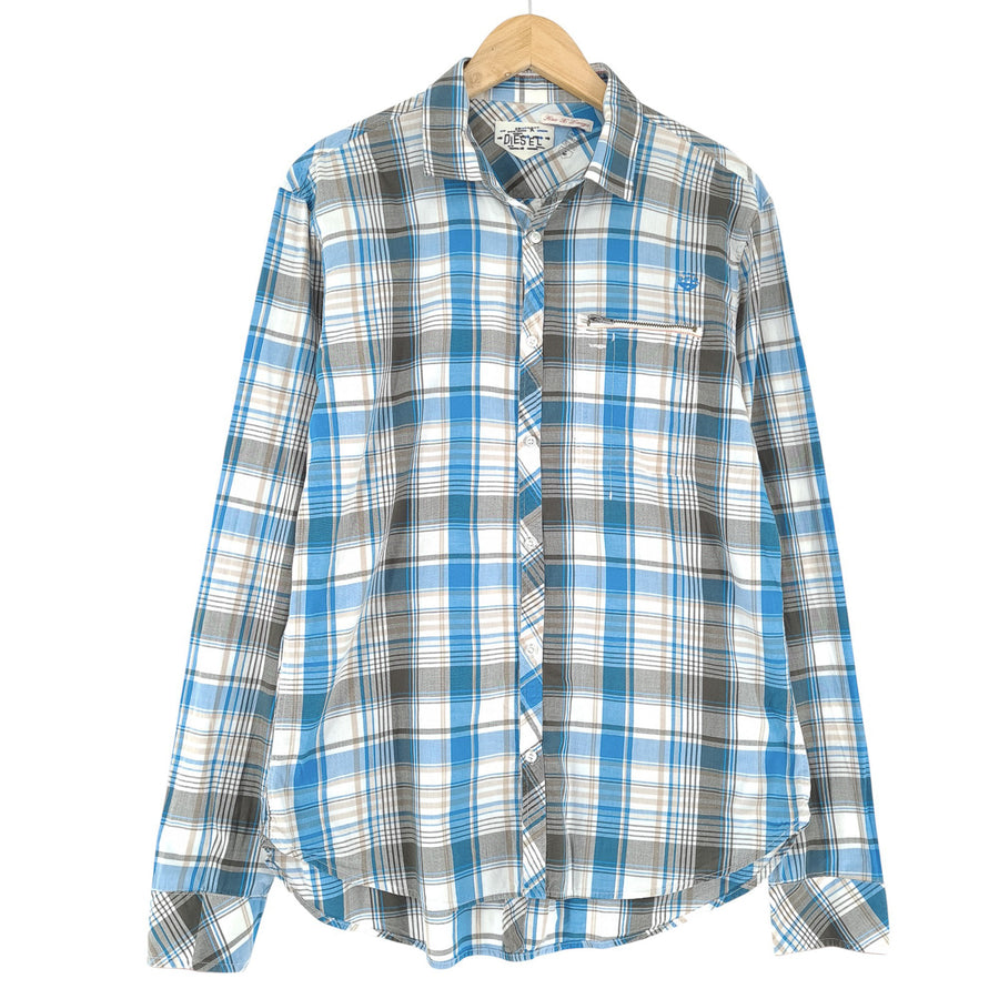 Vintage Diesel męska koszula w kratę flanela bawełna rozmiar XL