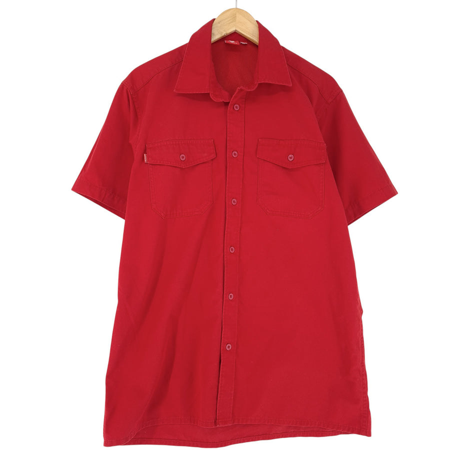 engelbert strauss Herrenhemd rote Baumwolle Workwear Größe L