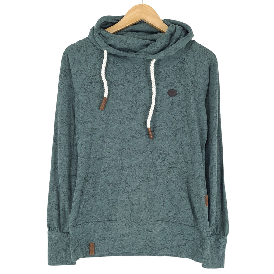 Naketano sweat à capuche pull Femme vert coton taille M