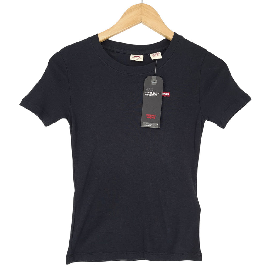 Levi's Femme T-shirt T chemise coton noir taille 2XS