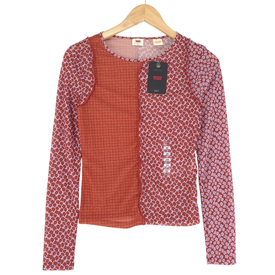 Levi's Femme Blouse haut rouge Floral taille XS
