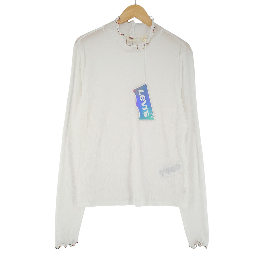 Levi's Femme Blouse haut blanc stretch Pride Collection taille 2XL