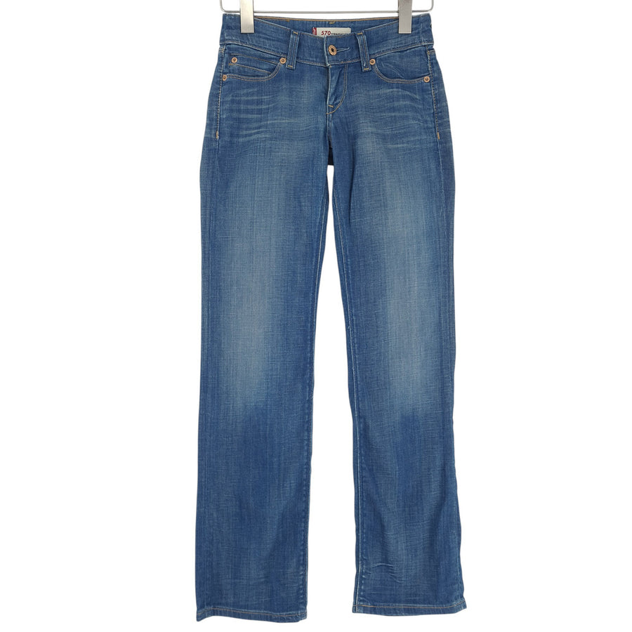 Vintage Levi's jean 570 droit Femme stretch classique taille W26 L32