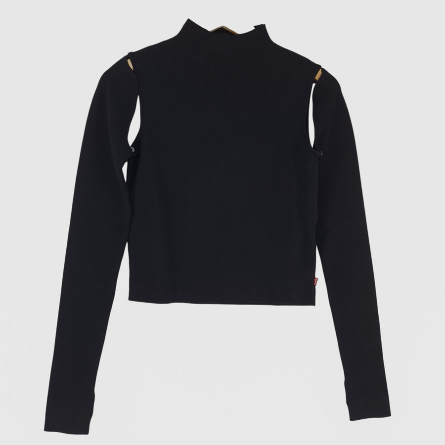 Levi's pull Femme noir Crop haut taille S