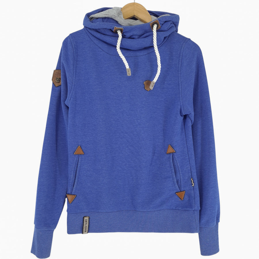 Naketano sweat à capuche Pullover sweat Femme coton bleu taille M