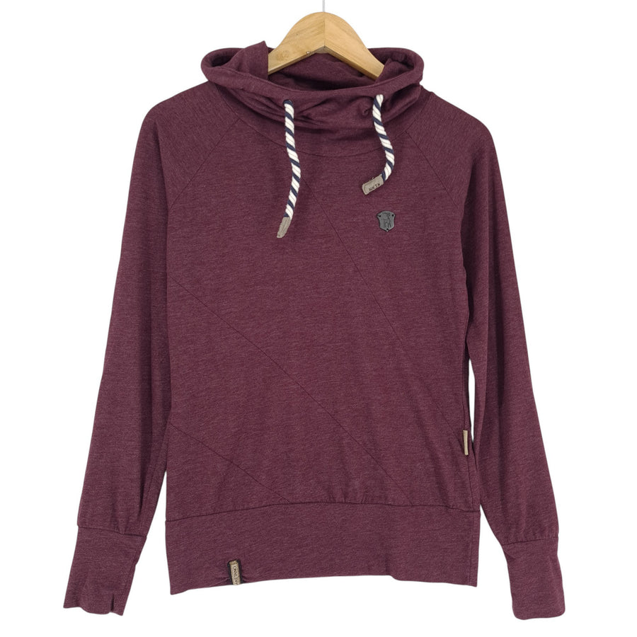 Naketano sweat à capuche Pullover sweat Femme bordeaux coton taille S
